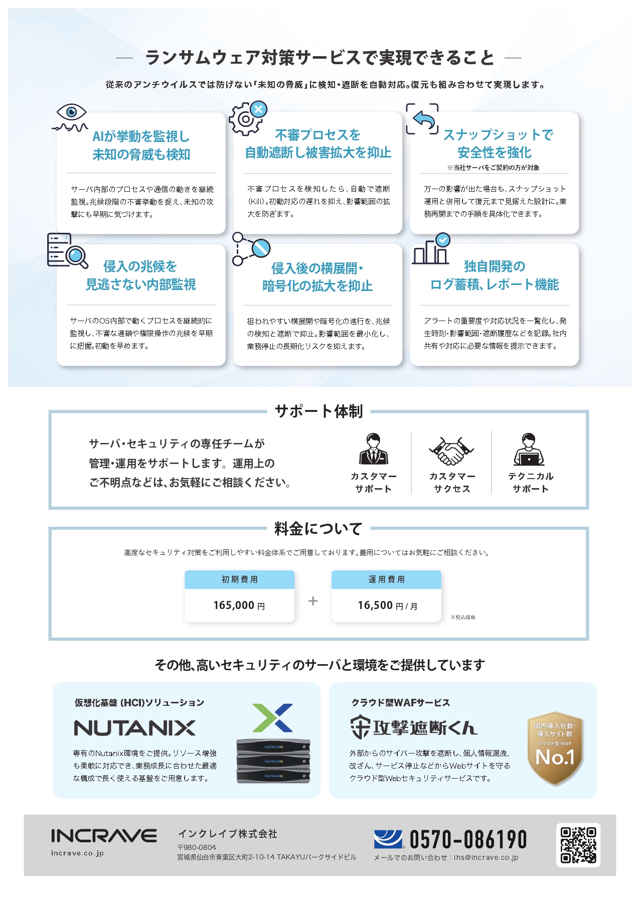 ランサムウェア対策サービス　チラシ裏