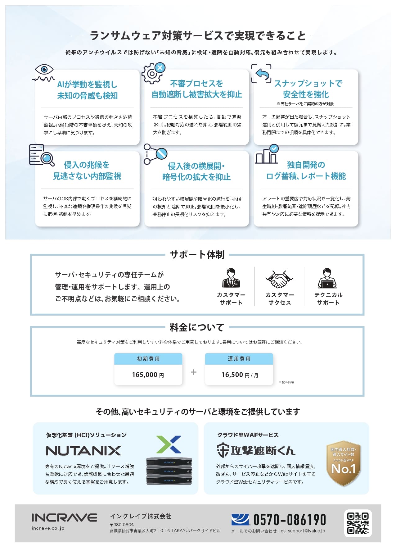 ランサムウェア対策サービス　チラシ裏